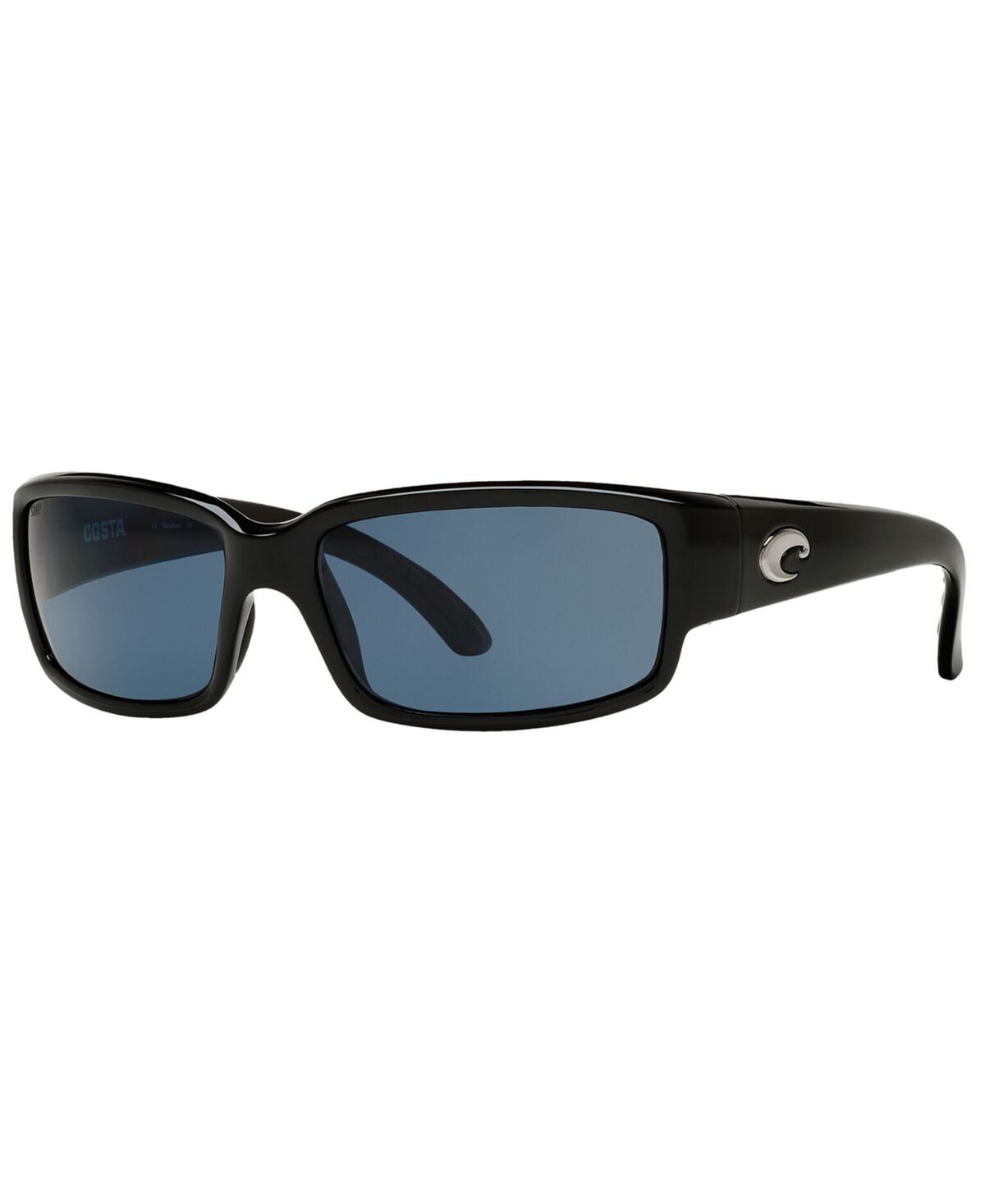 Costa Del Mar Unisex Polarized Sunglasses - BLACK SHINY/GREY