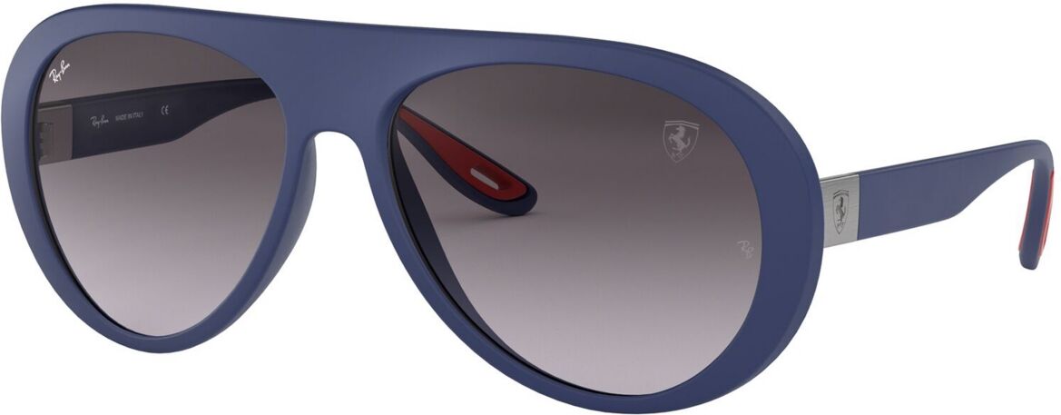 Ray-Ban Men's Sunglasses, RB4310M Scuderia Ferrari Collection 58 - MATTE DARK BLUE/LIGHT GREY GRADIENT DARK