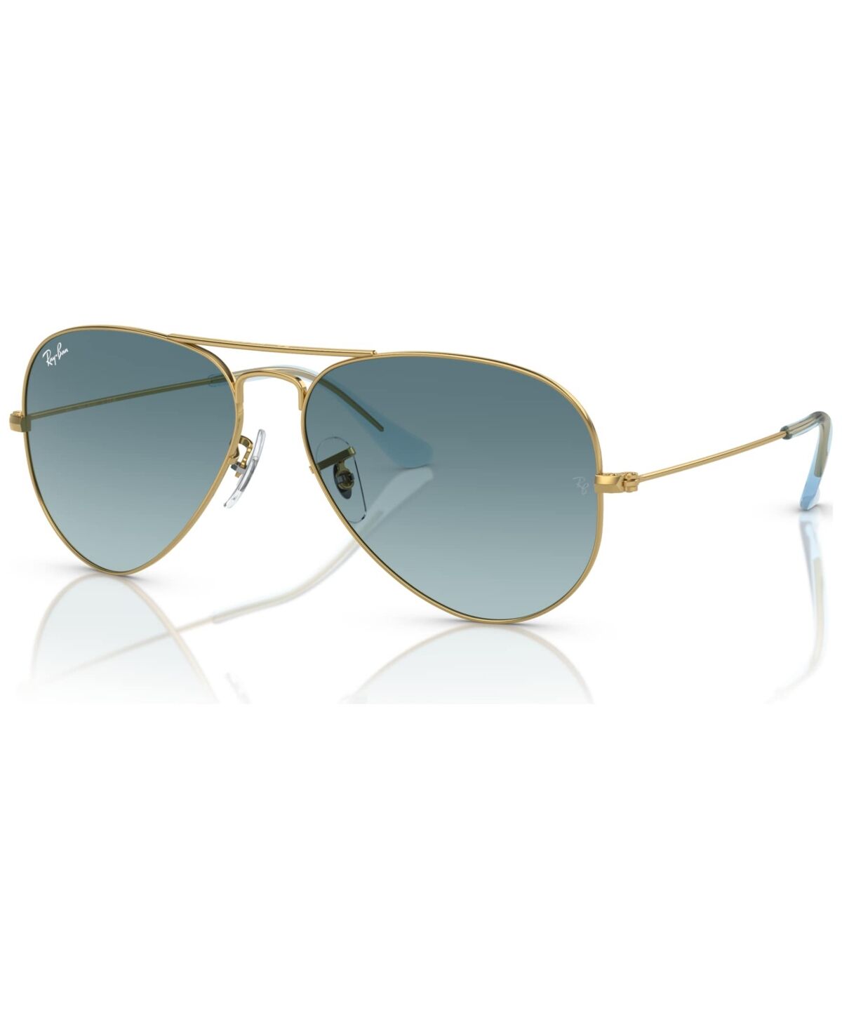 Ray-Ban Unisex Sunglasses, RB3025 Aviator Gradient - Gold-Tone/Blue