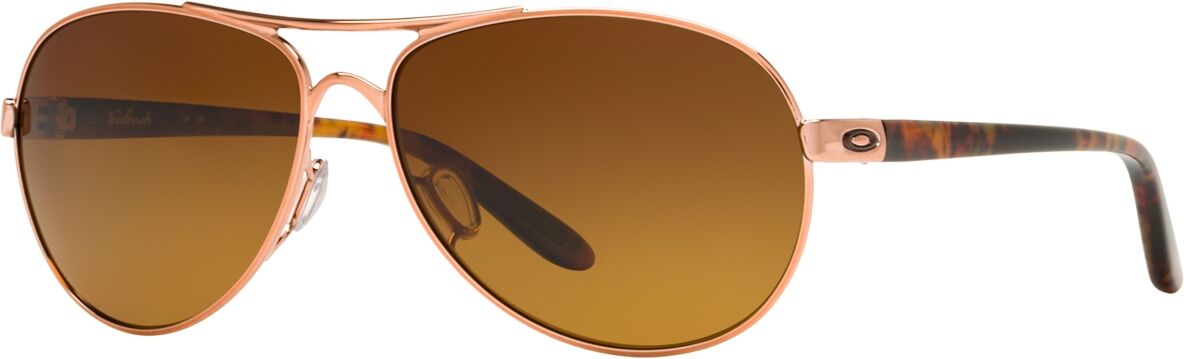 Oakley Feedback Polarized Sunglasses , OO4079 - GOLD PINK/ BROWN GRADIENT POLAR