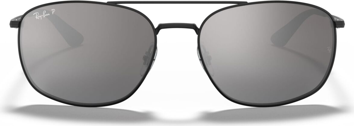 Ray-Ban Polarized Sunglasses, RB3654 60 - BLACK/GREY MIRROR GRAD SILVER POLAR