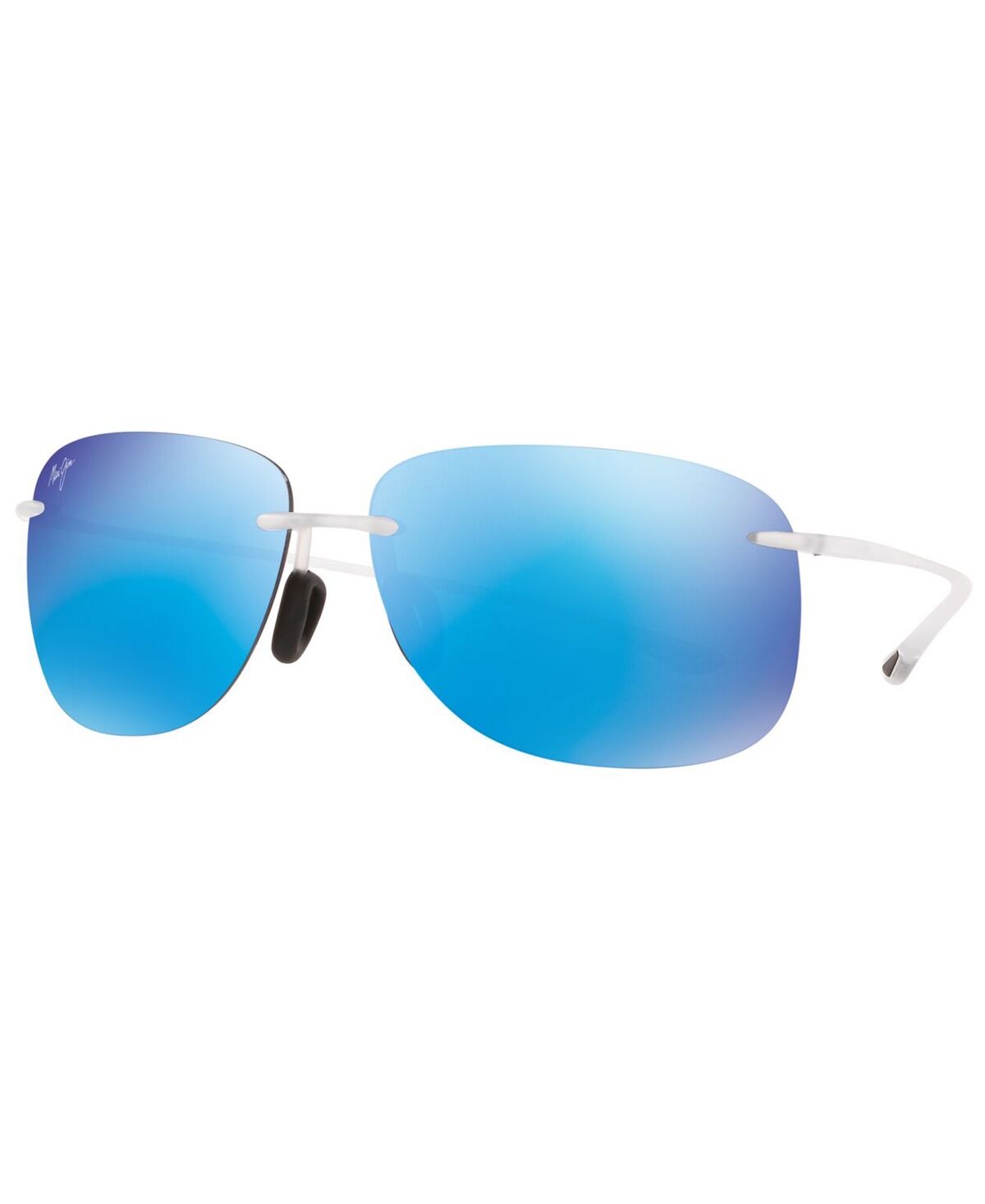 Maui Jim Unisex Hikina Polarized Sunglasses, Hikina - CLEAR/BLUE MIR POL