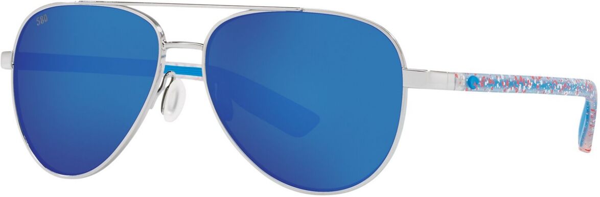 Costa Del Mar Peli Polarized Sunglasses, 6S4002 57 - SHINY SILVER