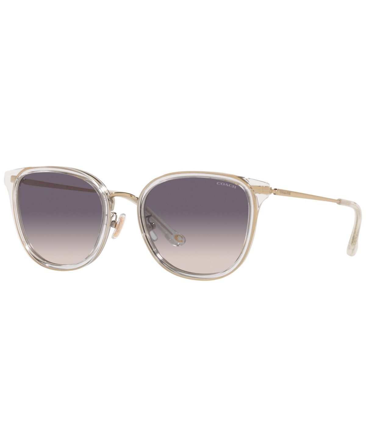 Coach Women's Sunglasses, HC7135 C7999 54 - Light Gold-Tone, Crystal