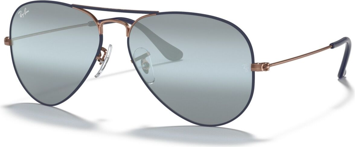 Ray-Ban Sunglasses, RB3025 Bi-mirror Aviator - COPPER ON MATTE DARK BLUE/BLUE BI-MIRROR