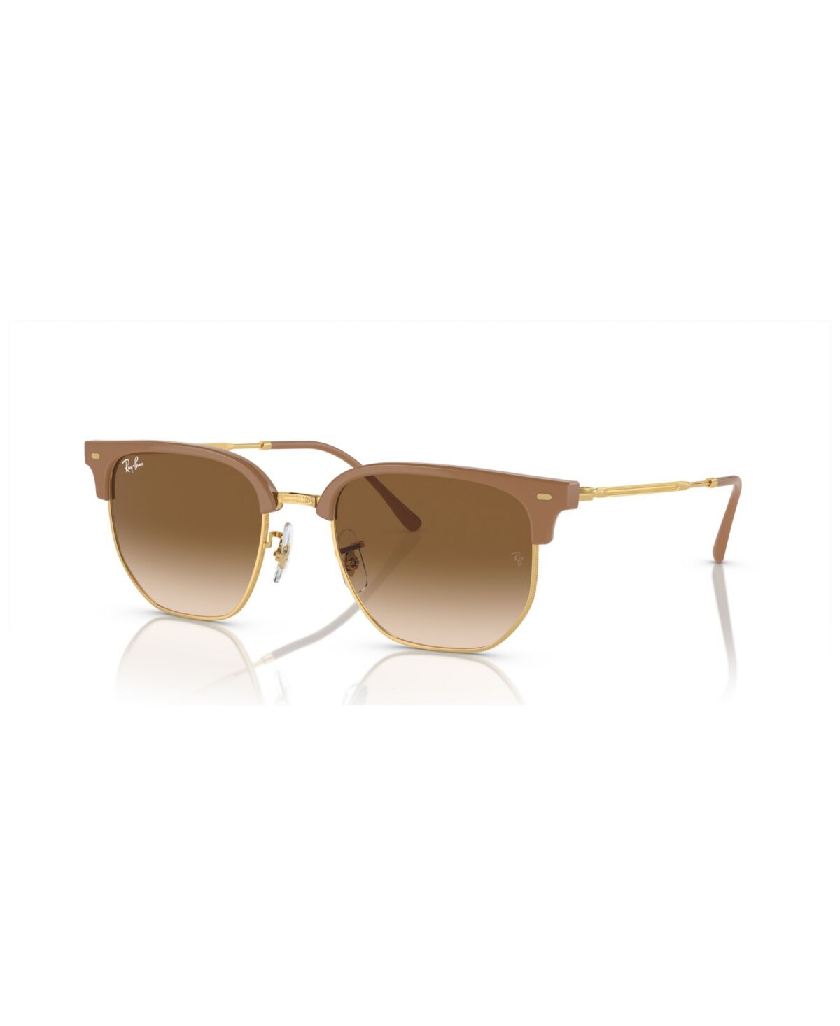Ray-Ban Unisex New Clubmaster Sunglasses, Gradient RB4416 - Beige on Gold