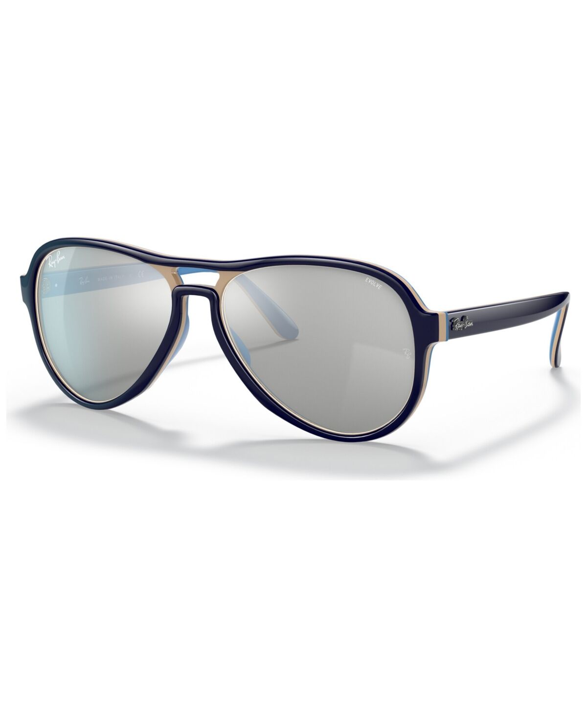 Ray-Ban Unisex Vagabond Mirror Evolve Sunglasses, Mirror Photochromic RB4355 - Light Blue