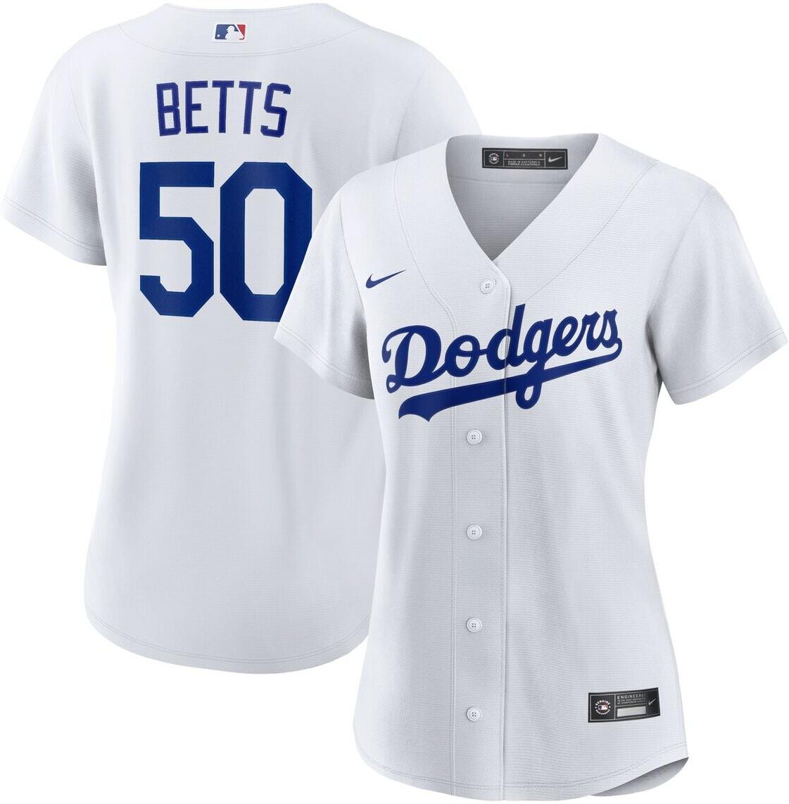 Nike Women's Los Angeles Dodgers Official Player Replica Jersey - Mookie Betts - White