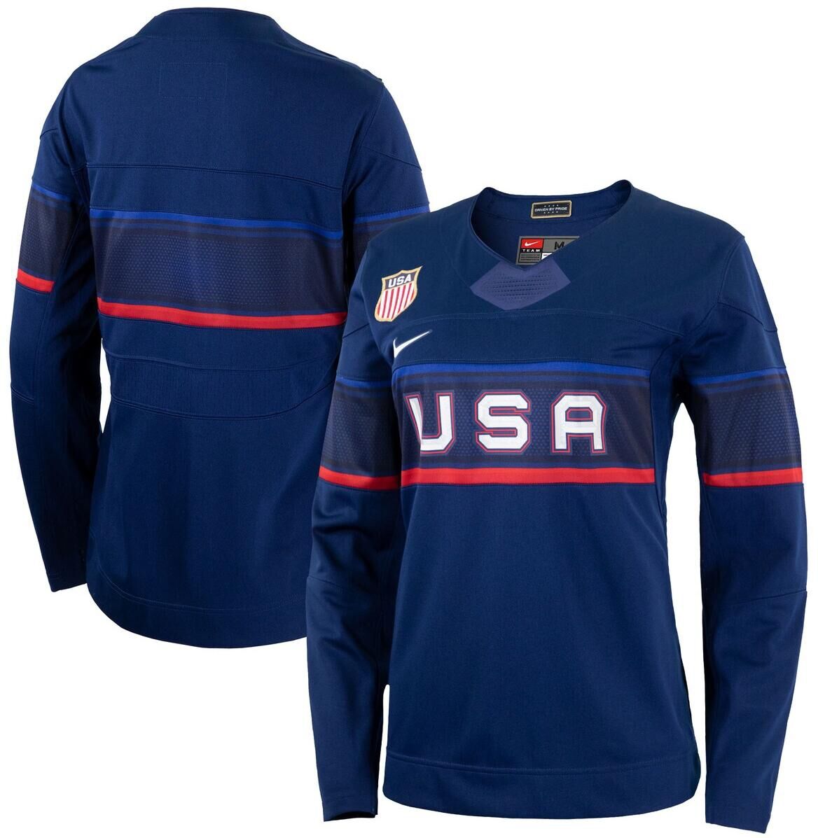 Nike Women's Nike Blue Team Usa Hockey 2022 Winter Olympics Collection Jersey - Blue