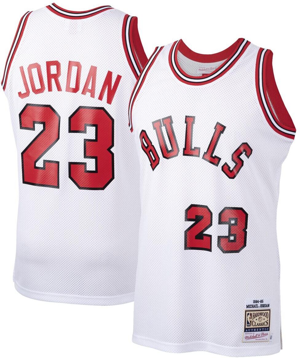 Mitchell & Ness Men's Mitchell & Ness Michael Jordan White Chicago Bulls 1984-85 Hardwood Classics Rookie Authentic Jersey - White