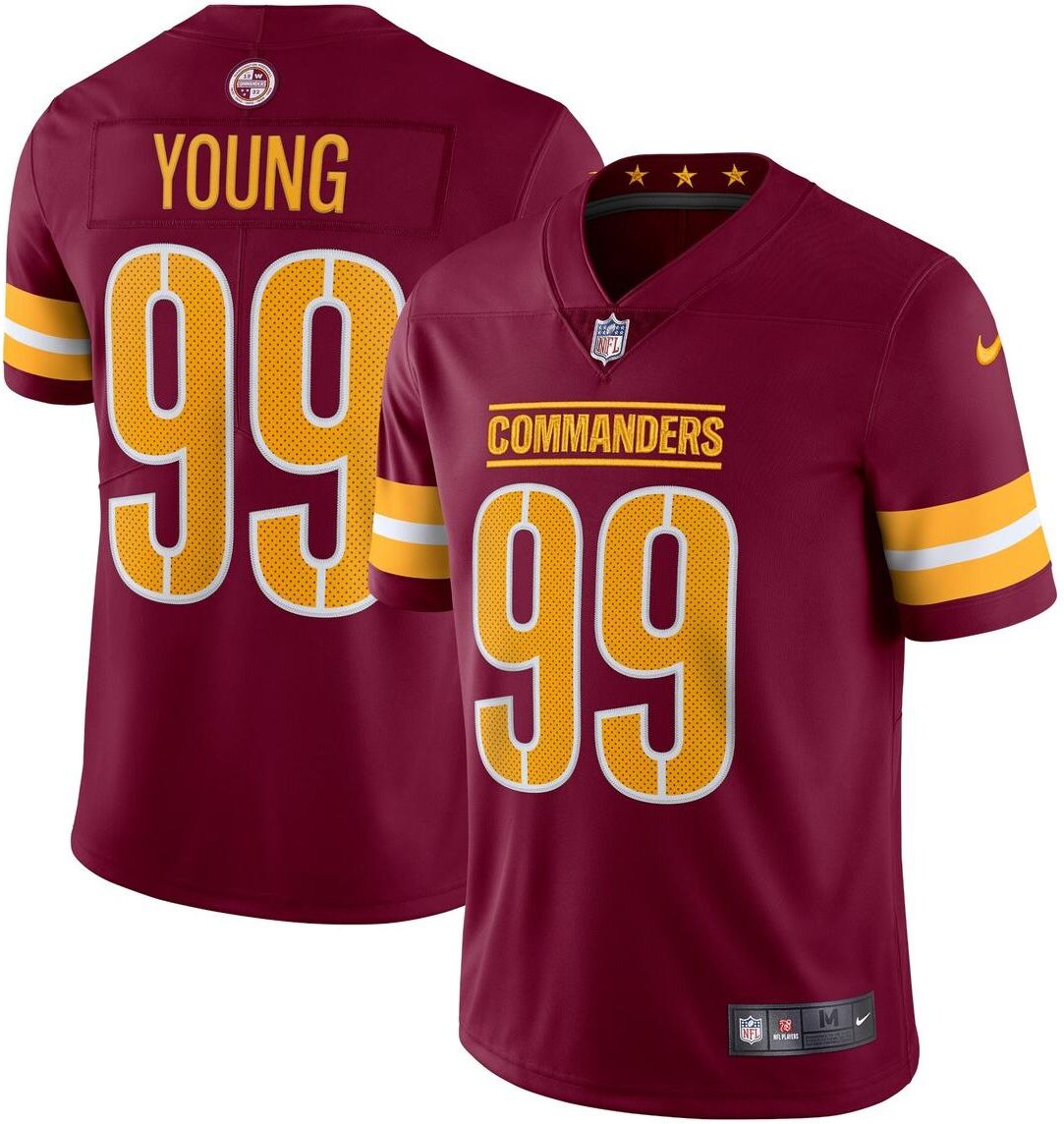 Nike Men's Nike Chase Young Burgundy Washington Commanders Vapor Limited Jersey - Burgundy