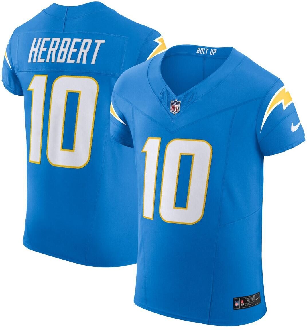 Nike Men's Nike Justin Herbert Powder Blue Los Angeles Chargers Vapor F.u.s.e. Elite Jersey - Powder Blue