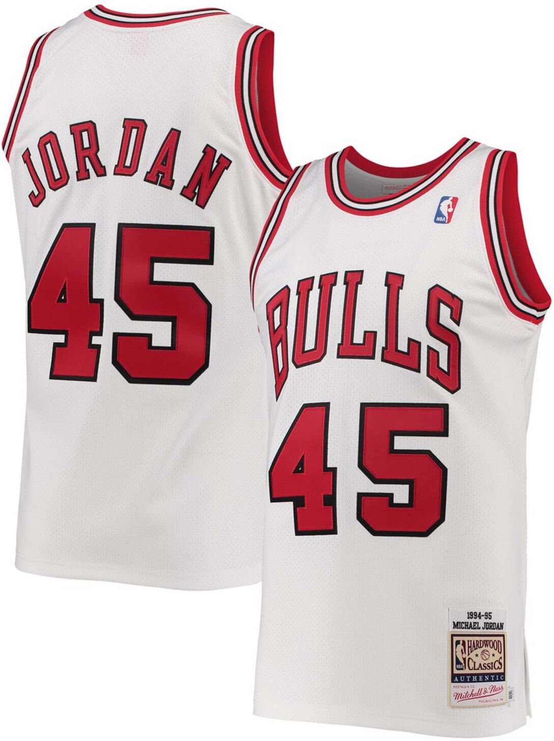 Mitchell & Ness Men's Mitchell & Ness Michael Jordan White Chicago Bulls 1994-95 Hardwood Classics Authentic Player Jersey - White