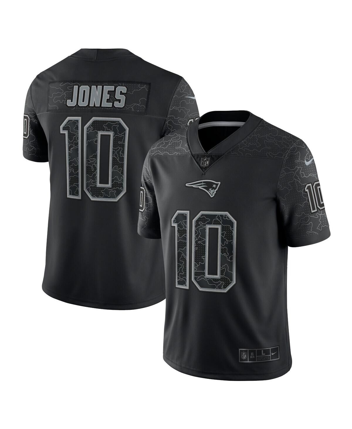 Nike Men's Nike Mac Jones Black New England Patriots Reflective Limited Jersey - Black