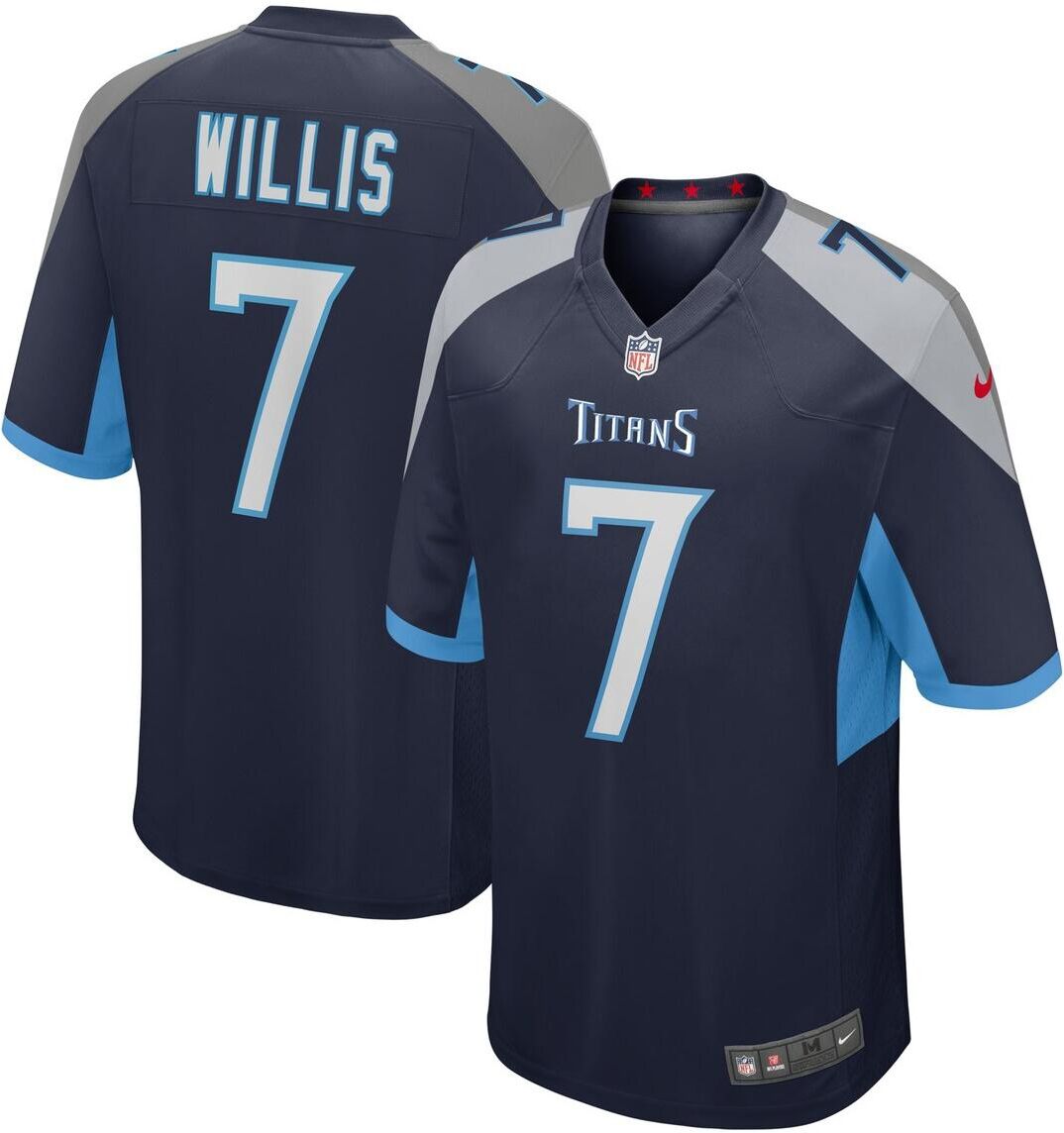 Nike Men's Nike Malik Willis Navy Tennessee Titans 2022 Nfl Draft Pick Player Game Jersey - Navy