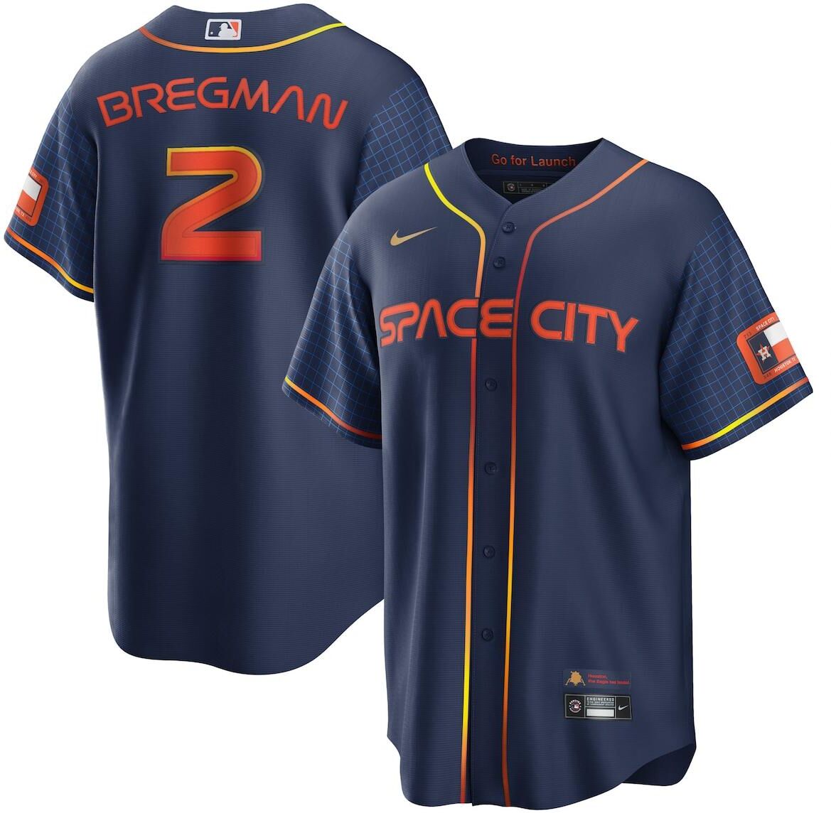 Nike Men's Nike Alex Bregman Navy Houston Astros City Connect Replica Player Jersey - Navy