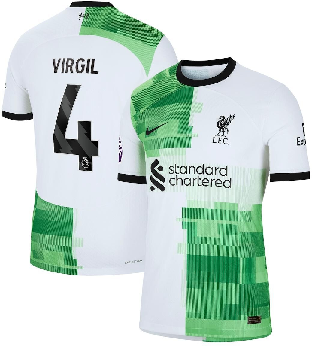 Nike Men's Nike Virgil van Dijk White Liverpool 2023/24 Away Authentic Player Jersey - White