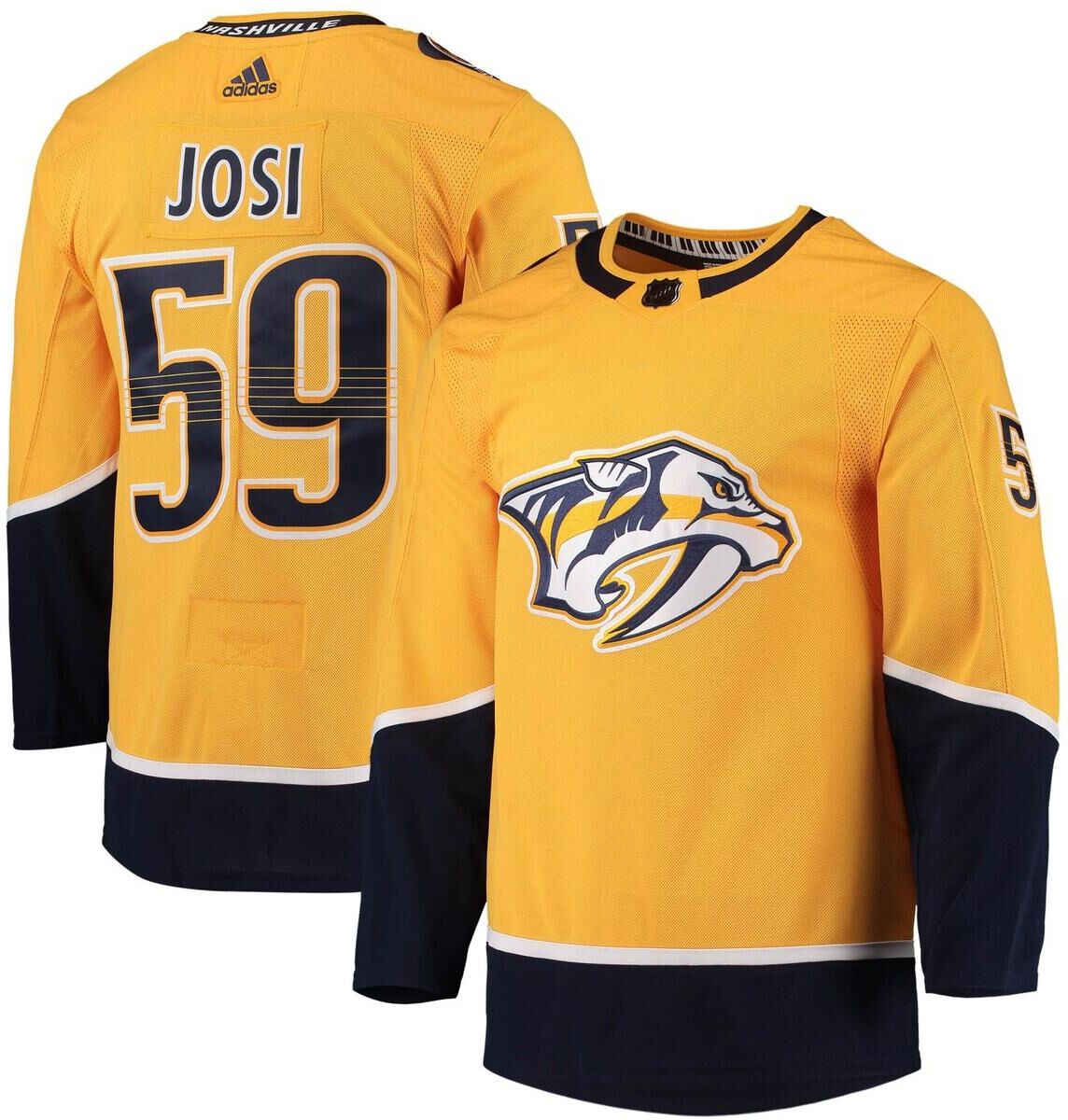 Adidas Men's Roman Josi Gold Nashville Predators Home Authentic Pro Player Jersey - Gold