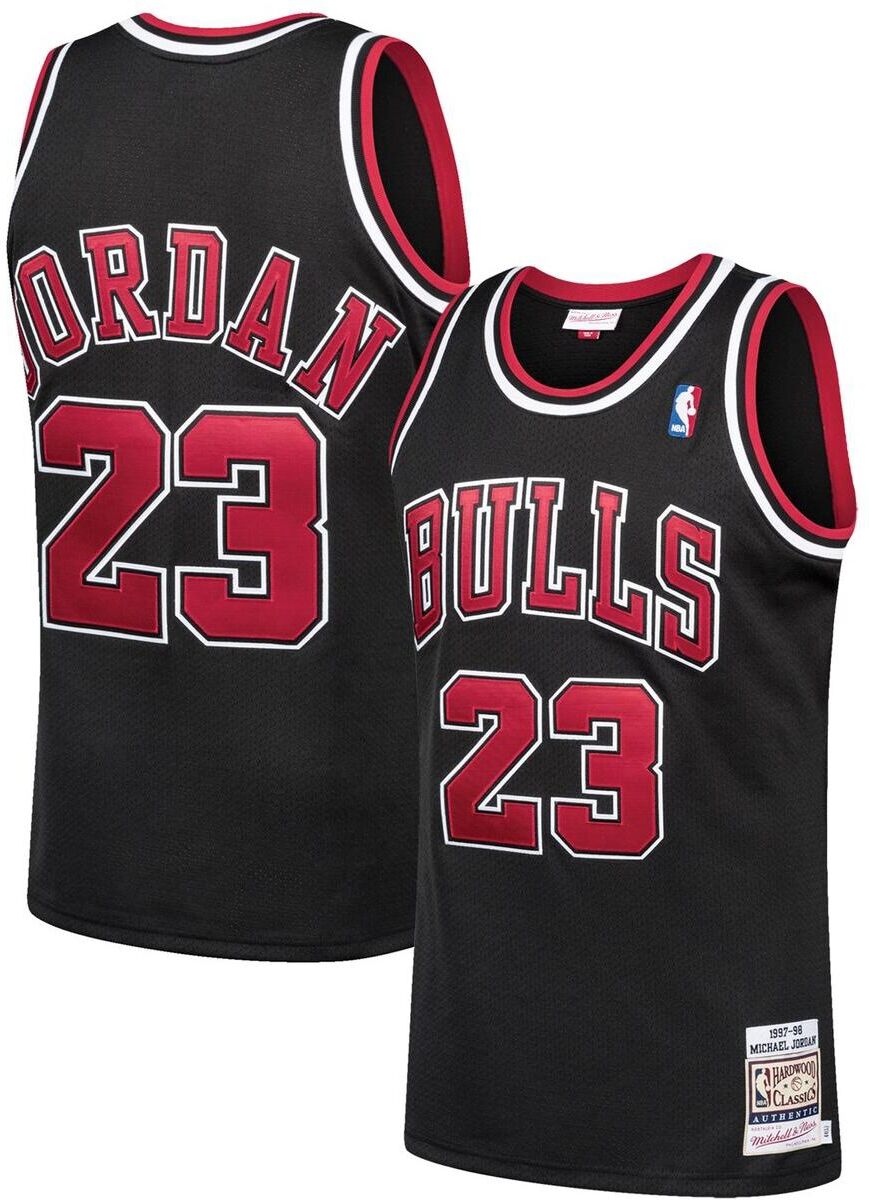 Mitchell & Ness Men's Mitchell & Ness Michael Jordan Black Chicago Bulls 1997-98 Hardwood Classics Authentic Player Jersey - Black