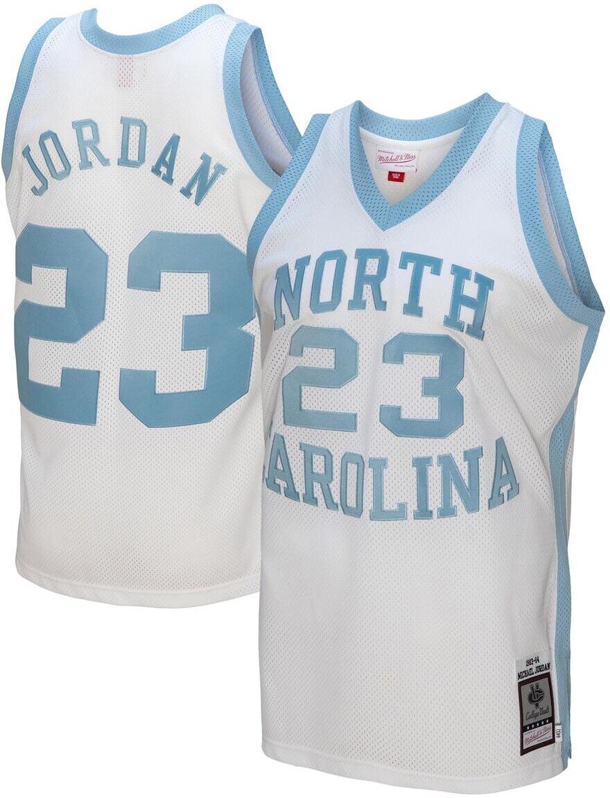 Mitchell & Ness Men's Mitchell & Ness Michael Jordan White North Carolina Tar Heels 1983/84 Authentic Retired Player Jersey - White