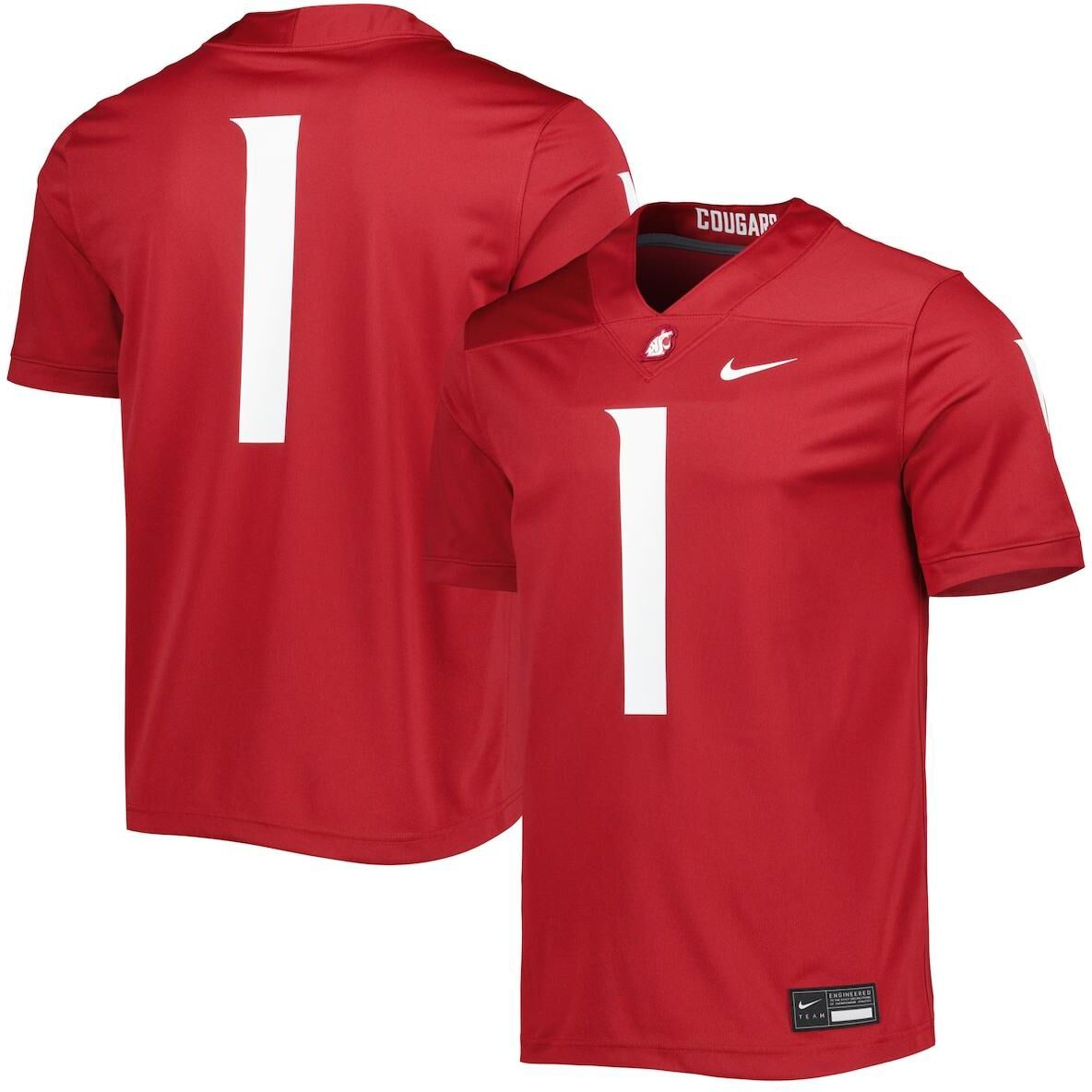 Nike Men's Nike #1 Crimson Washington State Cougars Untouchable Football Jersey - Crimson