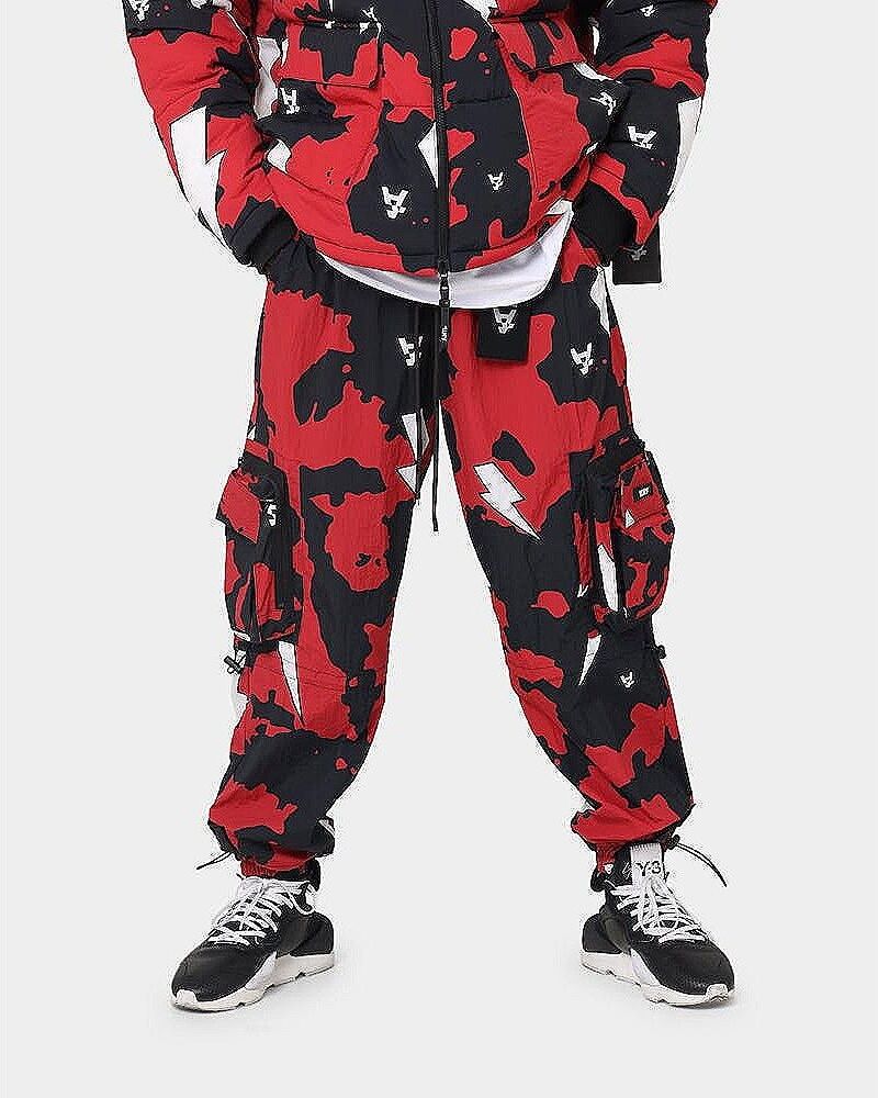 The Anti Order Mens Storm Camo Track Joggers - Black/red/white