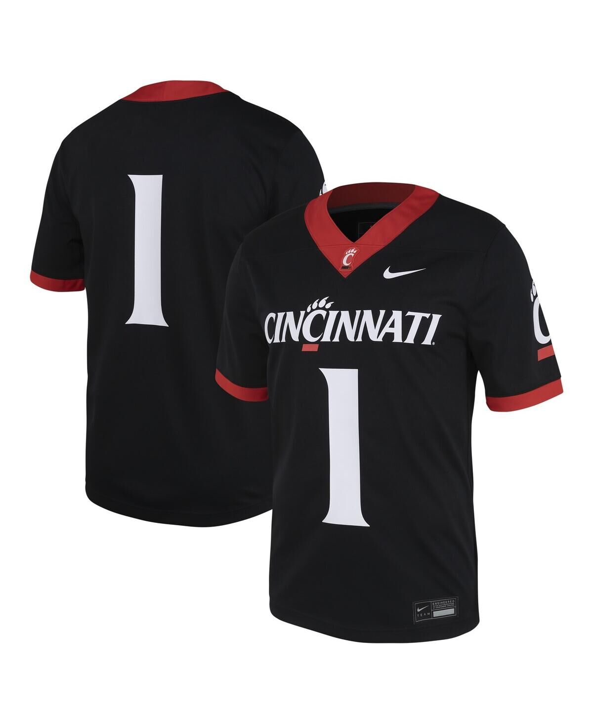 Nike Men's Nike #1 Black Cincinnati Bearcats Untouchable Football Jersey - Black