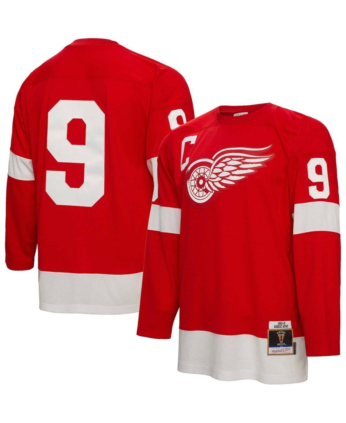Mitchell & Ness Men's Mitchell & Ness Gordie Howe Red Detroit Red Wings 1960 Blue Line Player Jersey - Red