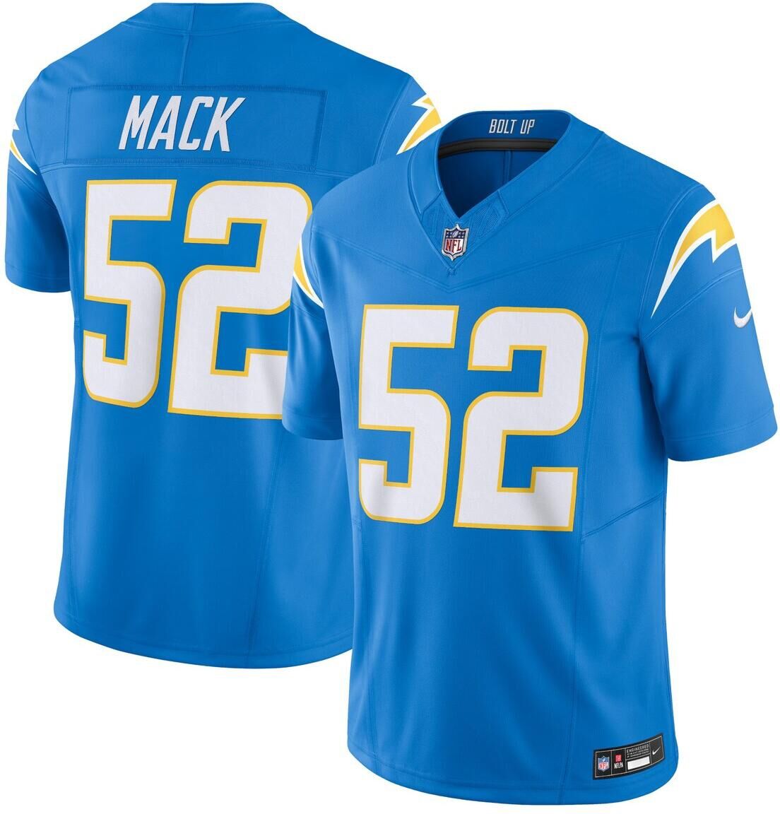 Nike Men's Nike Khalil Mack Powder Blue Los Angeles Chargers Vapor F.u.s.e. Limited Jersey - Powder Blue