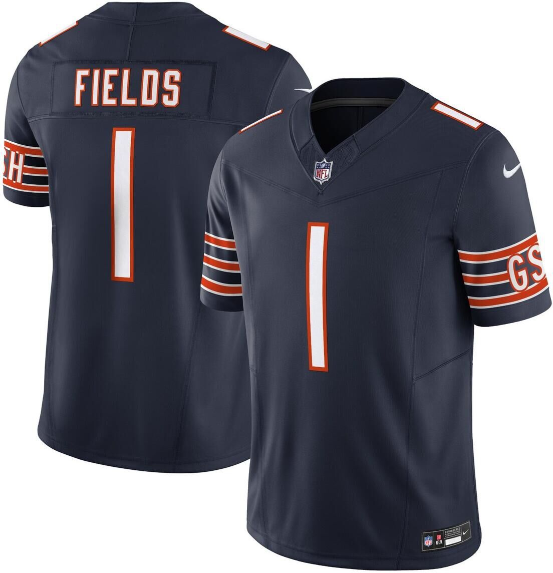 Nike Men's Nike Justin Fields Navy Chicago Bears Vapor F.u.s.e. Limited Jersey - Navy