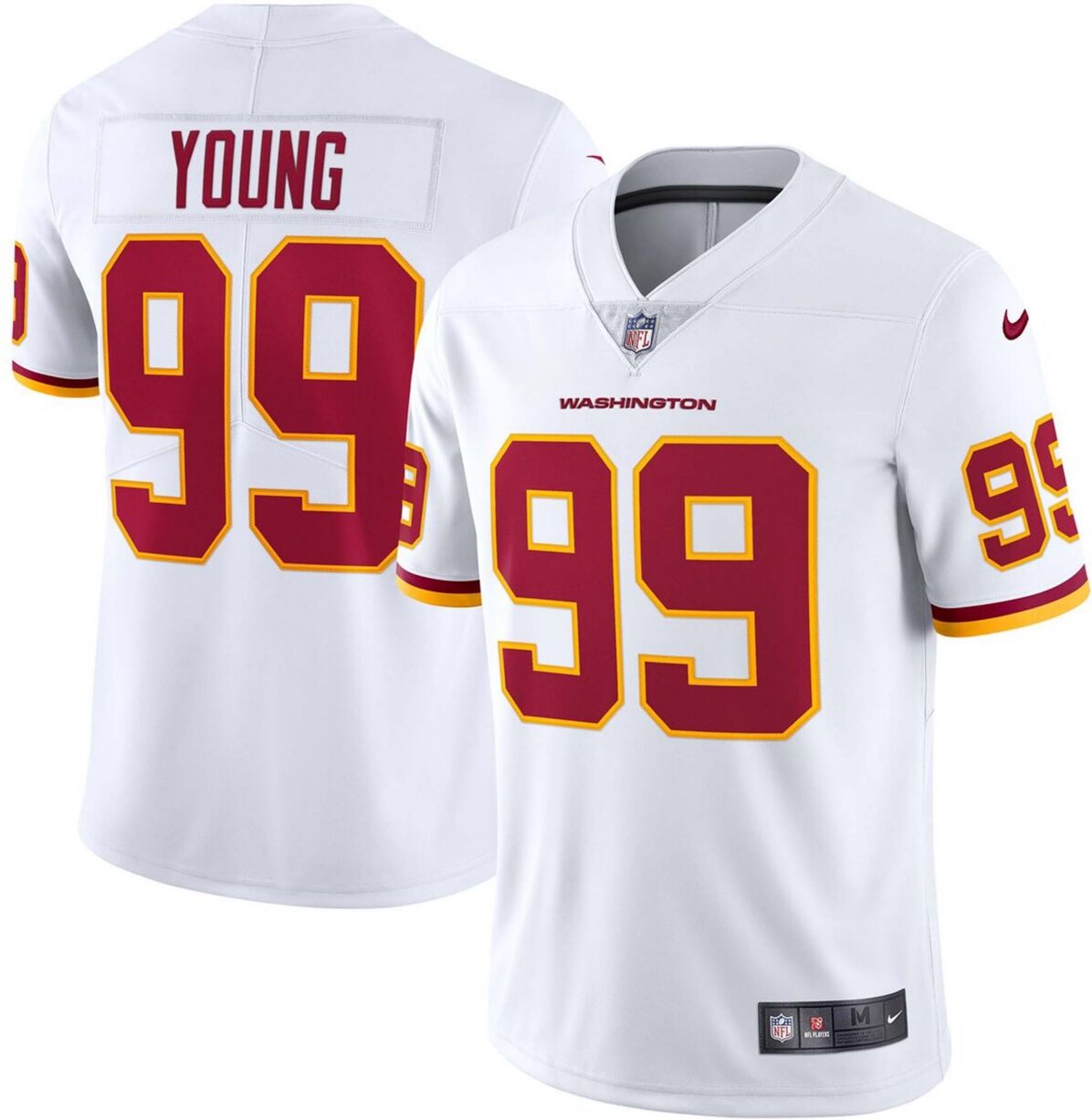 Nike Men's Chase Young White Washington Football Team Vapor Limited Jersey - White