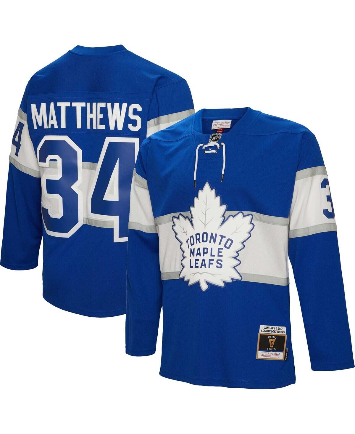 Mitchell & Ness Men's Mitchell & Ness Auston Matthews Blue Toronto Maple Leafs 2017 Blue Line Player Jersey - Blue