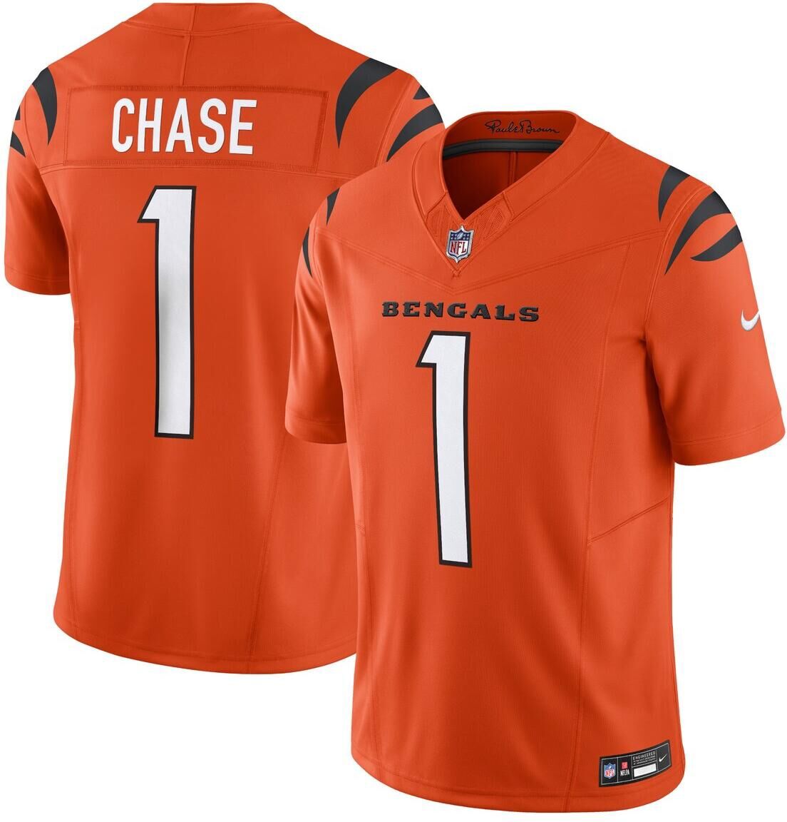 Nike Men's Nike Ja'Marr Chase Orange Cincinnati Bengals Vapor F.u.s.e. Limited Alternate 1 Jersey - Orange