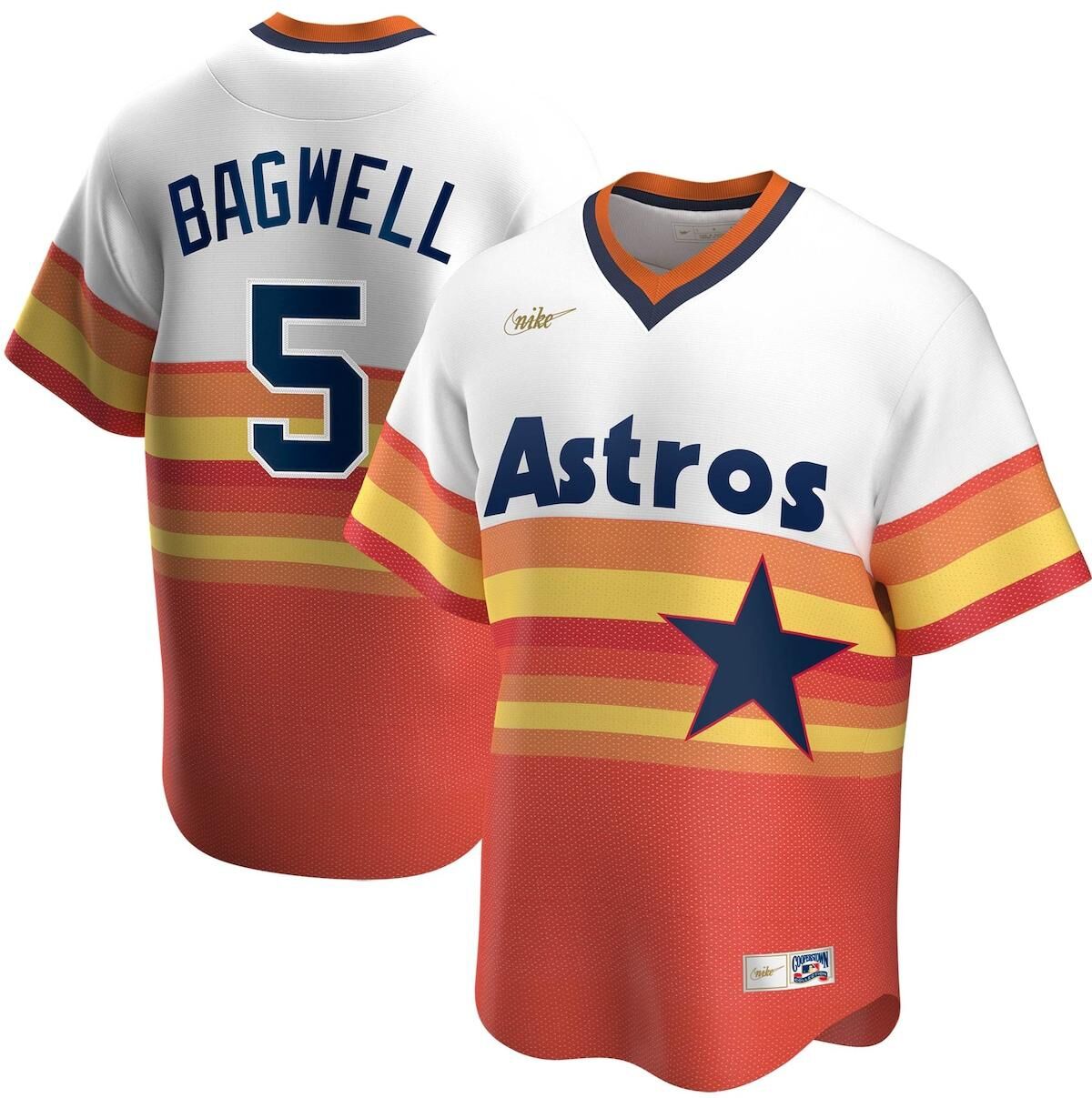 Nike Men's Jeff Bagwell White Houston Astros Home Cooperstown Collection Player Jersey - White