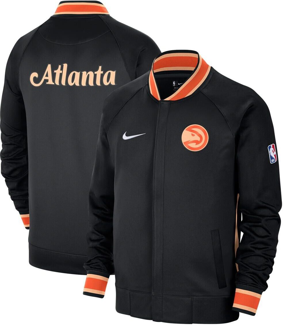 Nike Men's Nike Black, Orange Atlanta Hawks 2022/23 City Edition Showtime Thermaflex Full-Zip Jacket - Black, Orange