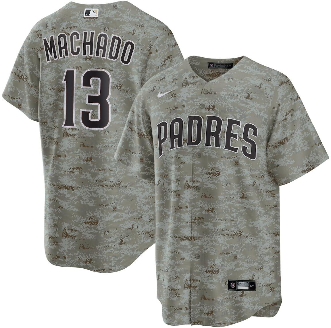 Nike Men's Nike Manny Machado Camo San Diego Padres Usmc Alternate Replica Player Jersey - Camo