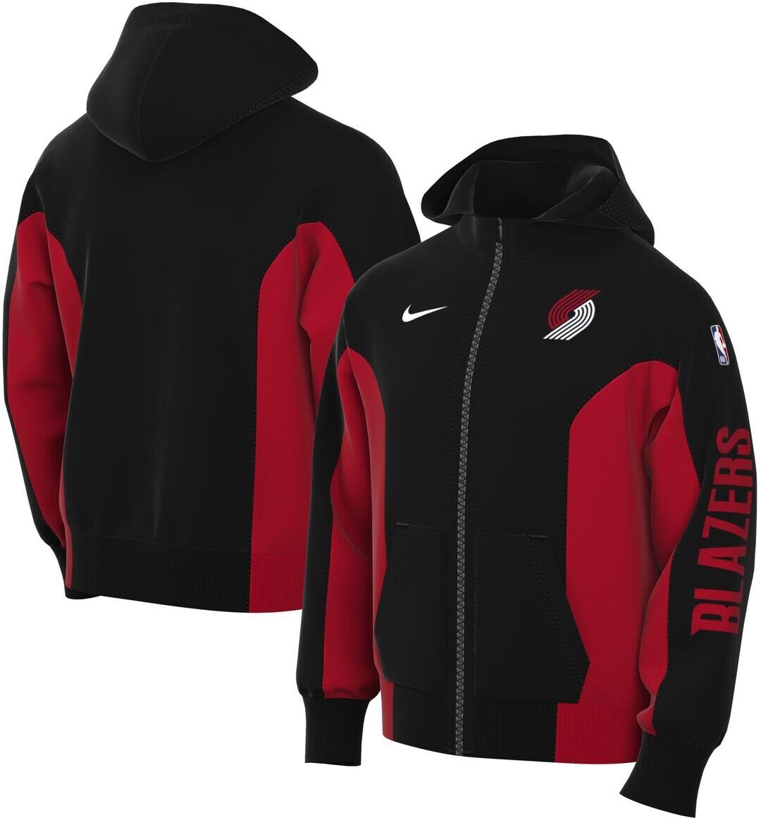 Nike Men's Nike Black Portland Trail Blazers 2023/24 Authentic Showtime Full-Zip Hoodie - Black