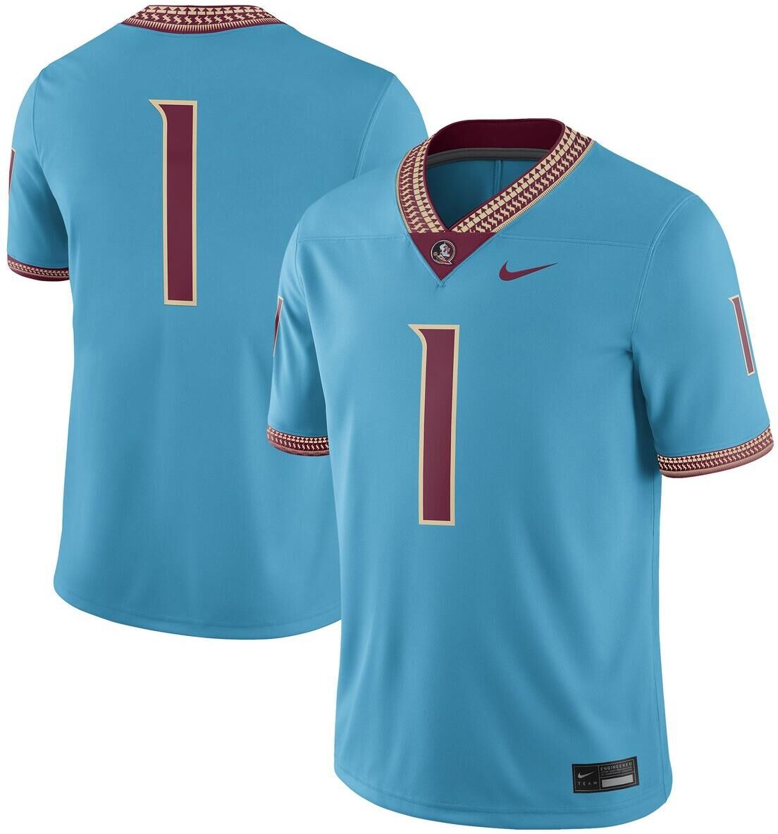 Nike Men's Nike #1 Turquoise Florida State Seminoles Heritage Game Jersey - Turquoise