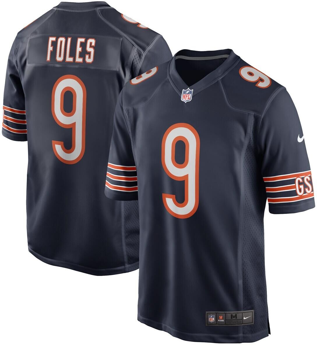 Nike Men's Nike Nick Foles Navy Chicago Bears Game Player Jersey - Navy