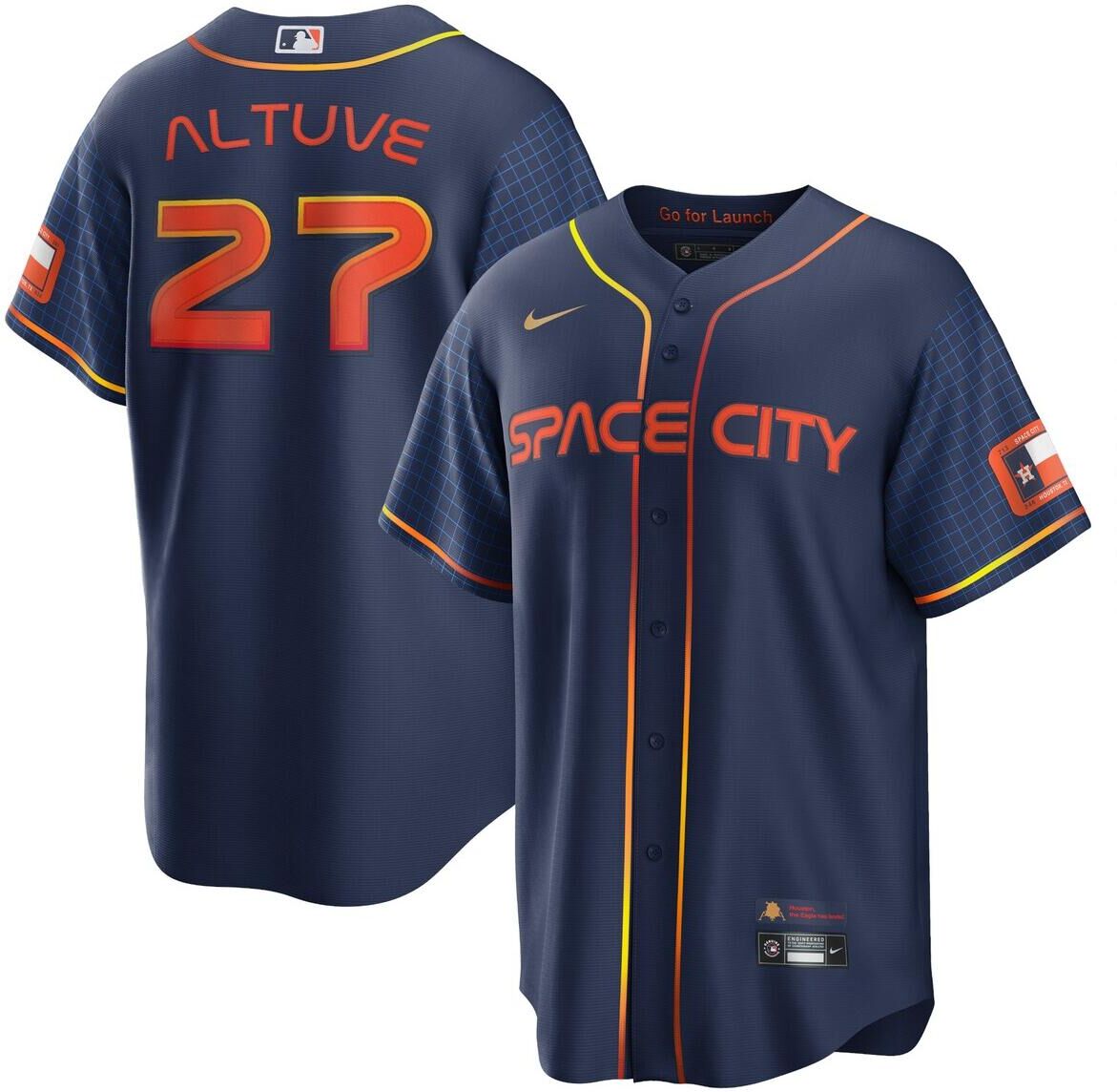 Nike Men's Nike Jose Altuve Navy Houston Astros 2022 City Connect Replica Player Jersey - Navy