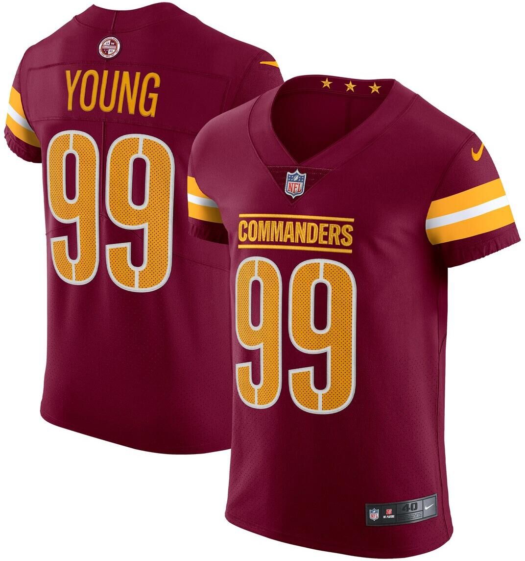 Nike Men's Nike Chase Young Burgundy Washington Commanders Vapor Elite Jersey - Burgundy