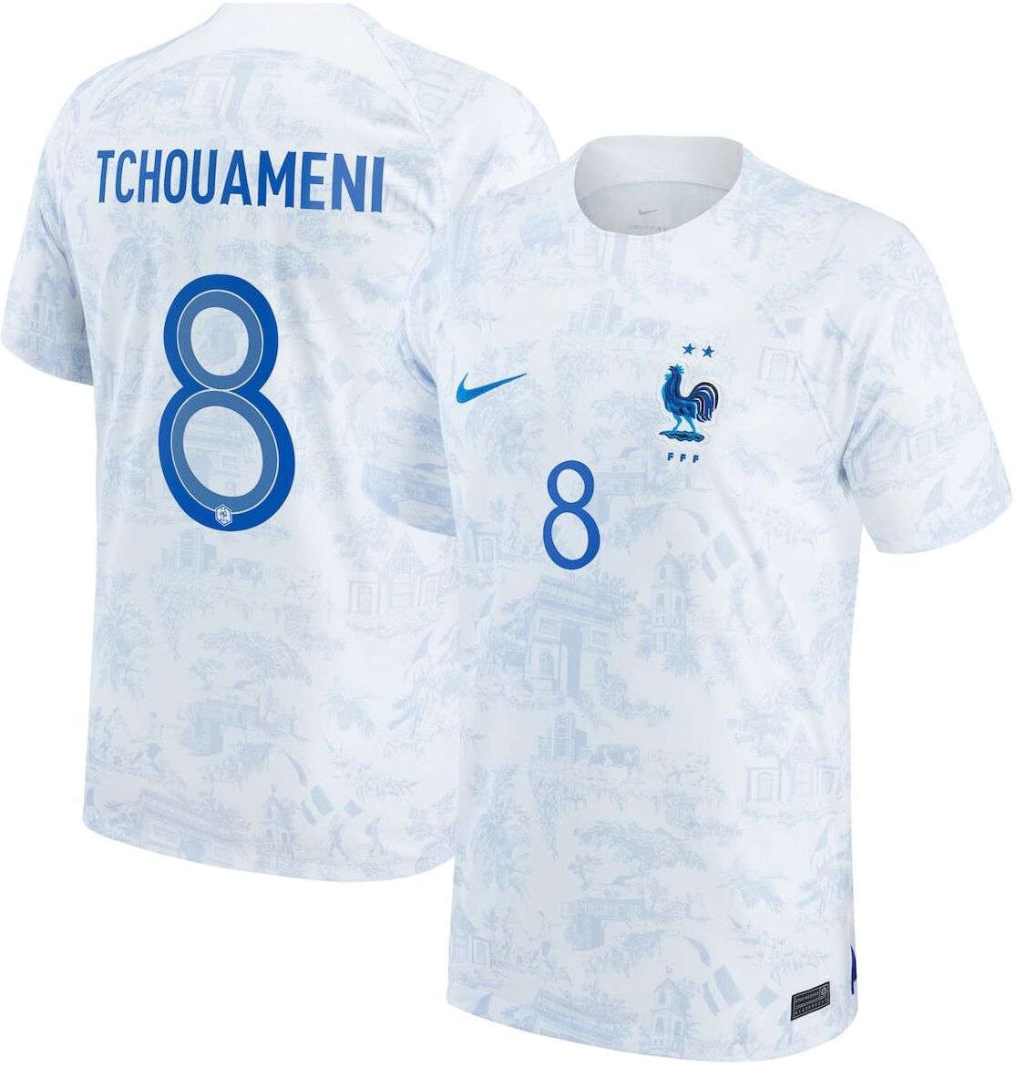 Nike Men's Nike Aurelien Tchouameni White France National Team 2022/23 Replica Away Jersey - White