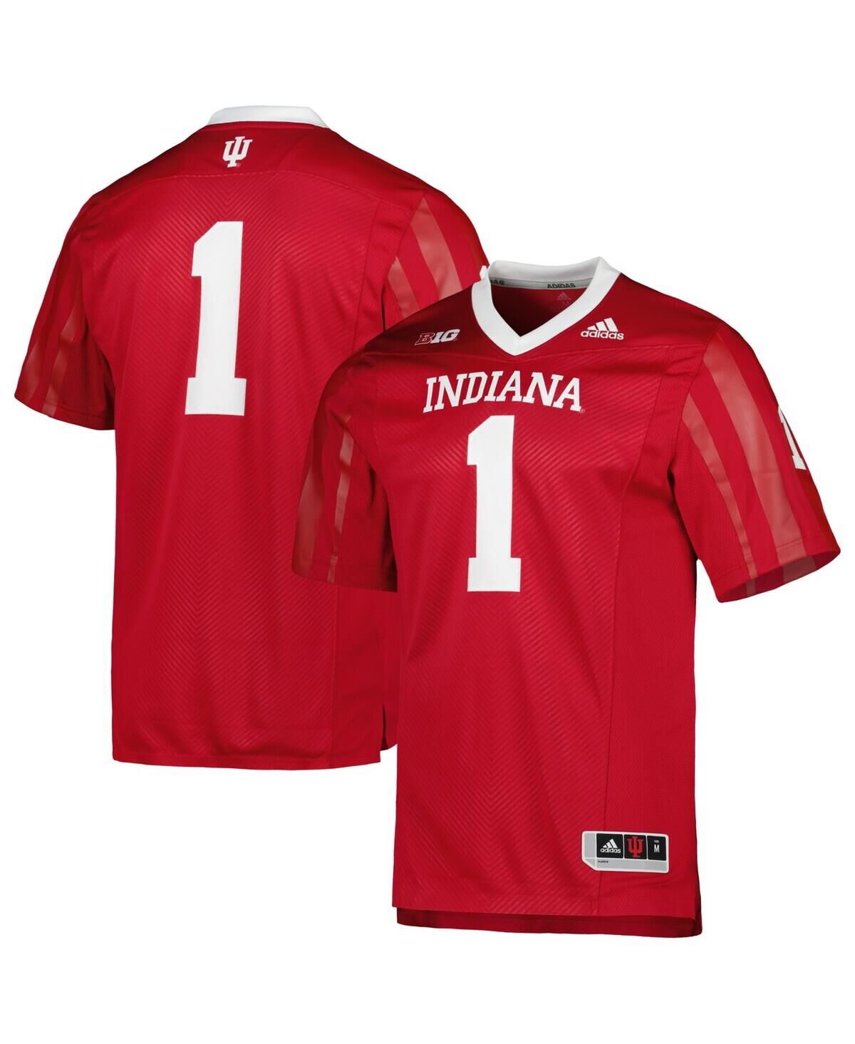 Adidas Men's adidas #1 Crimson Indiana Hoosiers Team Premier Football Jersey - Crimson