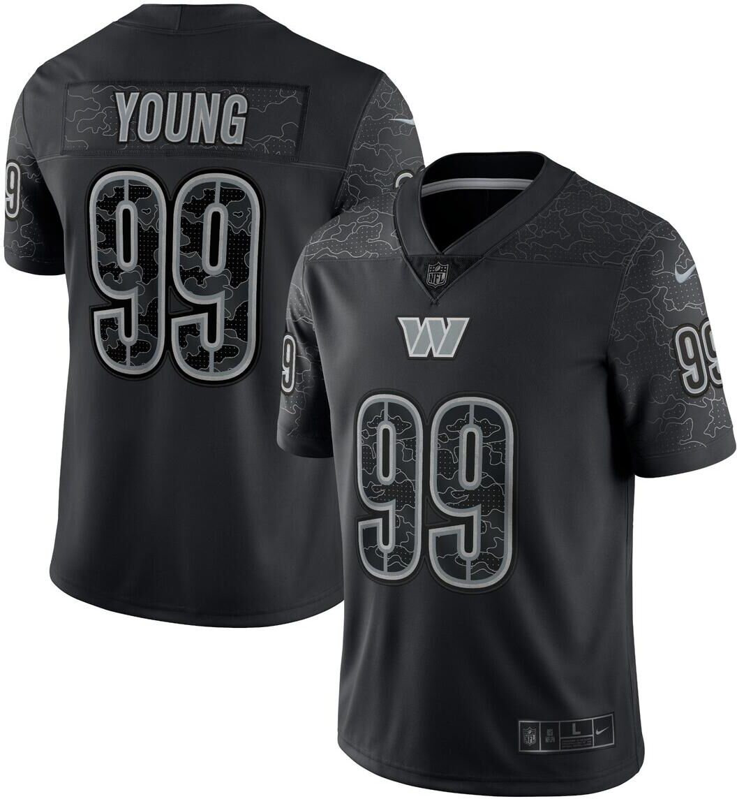 Nike Men's Nike Chase Young Black Washington Commanders Rflctv Limited Jersey - Black