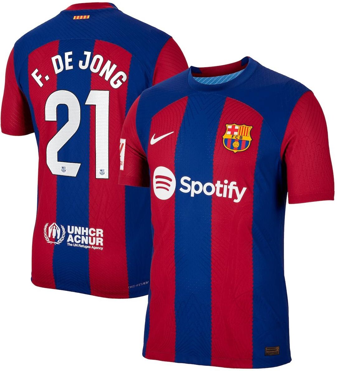 Nike Men's Nike Frenkie de Jong Royal Barcelona 2023/24 Home Authentic Jersey - Royal