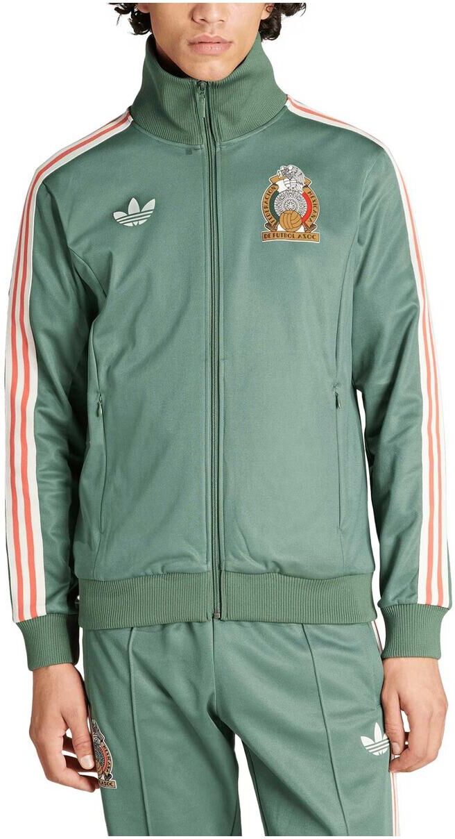 Adidas Men's adidas Originals Green Distressed Mexico National Team Beckenbauer Full-Zip Track Jacket - Green