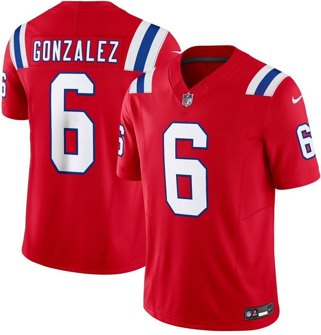 Nike Men's Nike Christian Gonzalez Red New England Patriots Vapor F.u.s.e. Limited Jersey - Red