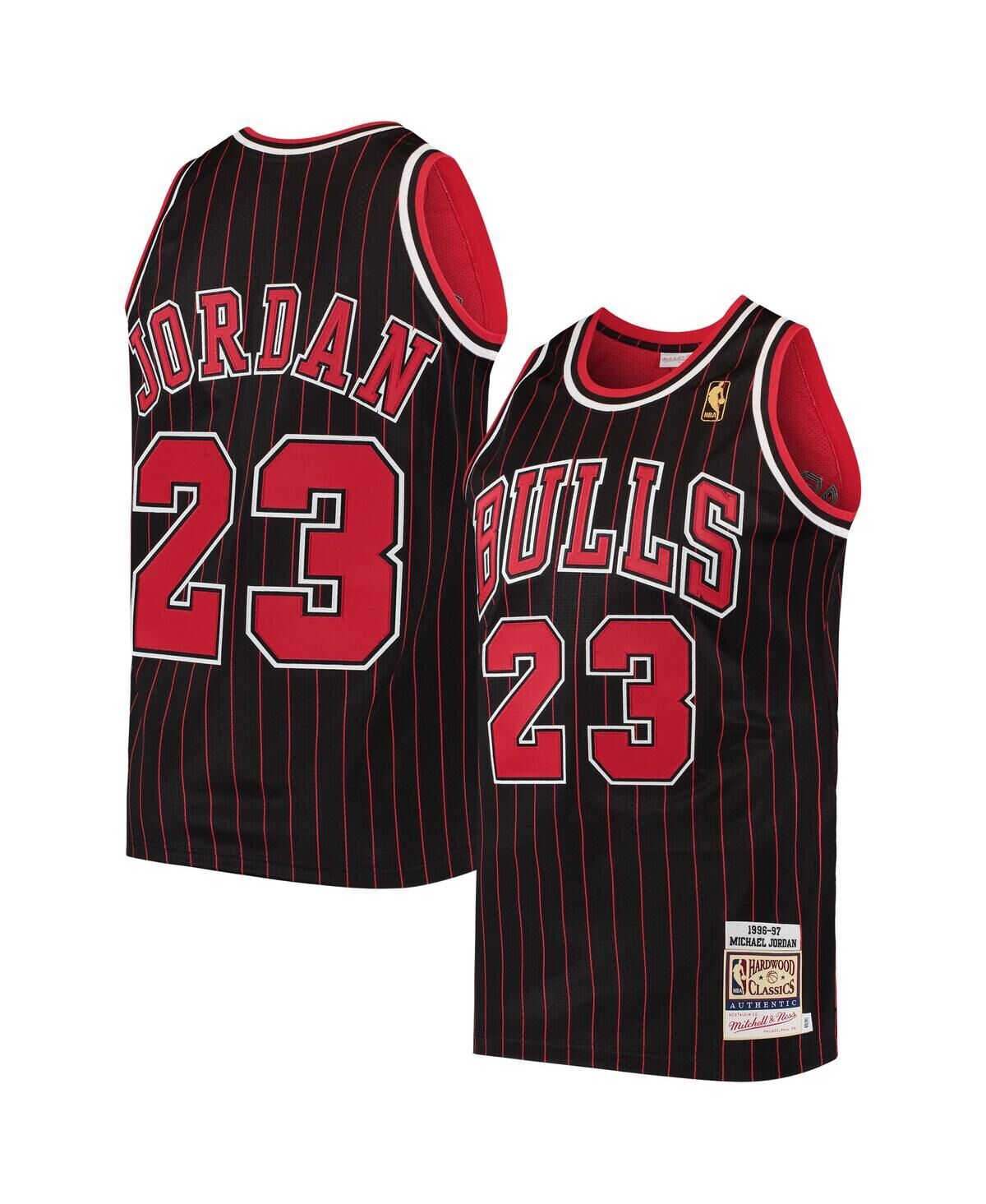 Mitchell & Ness Men's Mitchell & Ness Michael Jordan Black Chicago Bulls 1996/97 Hardwood Classics Authentic Jersey - Black