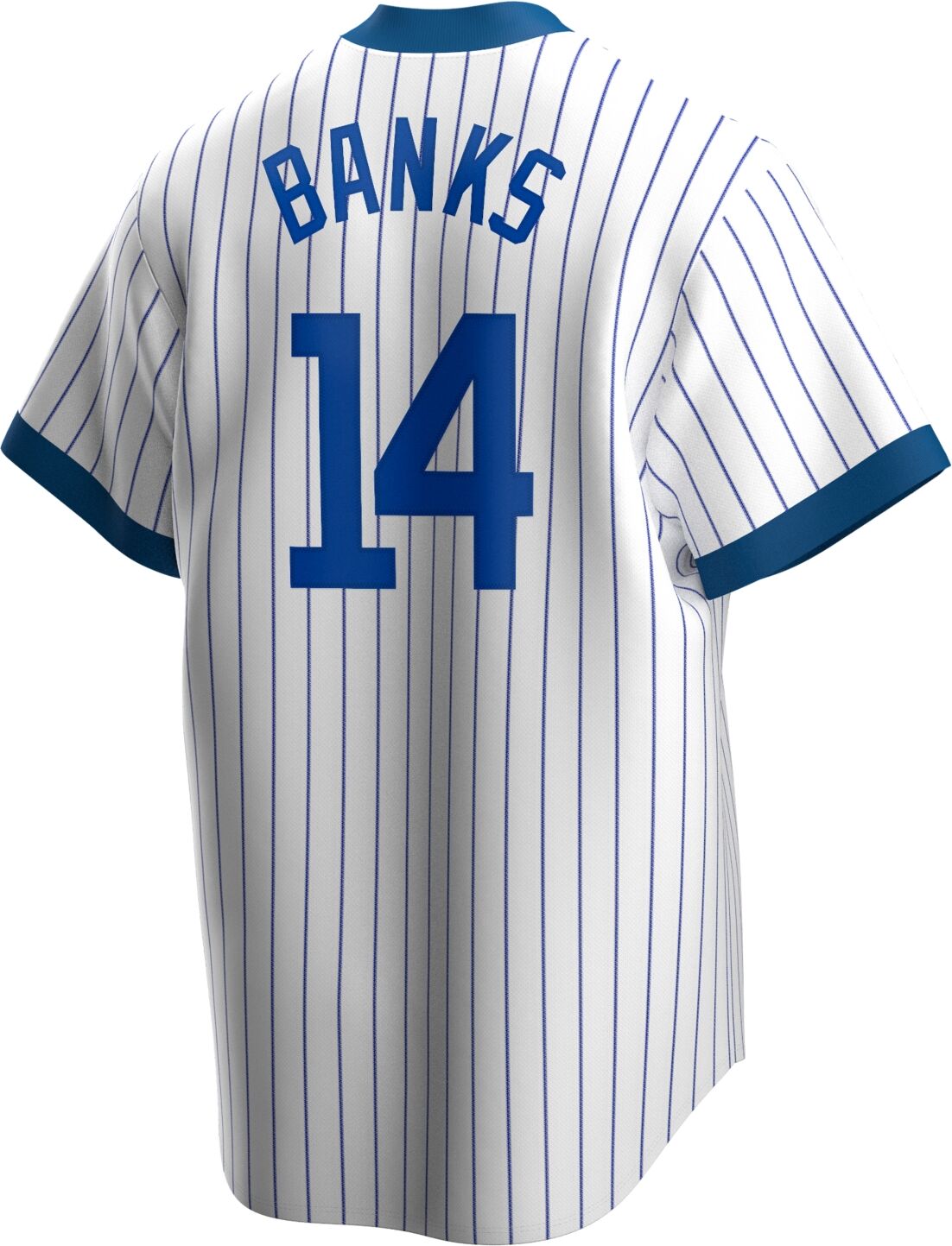 Nike Men's Ernie Banks Chicago Cubs Coop Player Replica Jersey - White/RoyalBlue