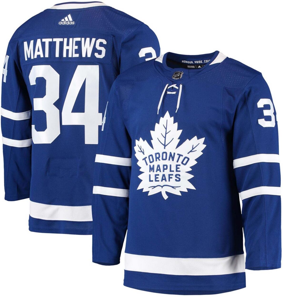 Adidas Men's Auston Matthews Blue Toronto Maple Leaf's Home Authentic Pro Player Jersey - Blue